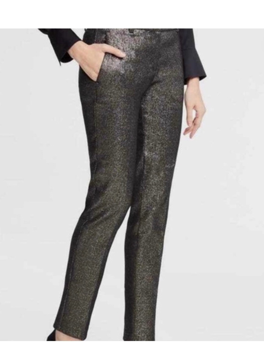 Ann Taylor The Ankle Pants in Gold Shimmer - NWT